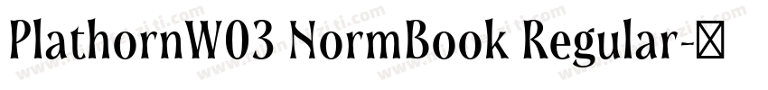 PlathornW03 NormBook Regular字体转换